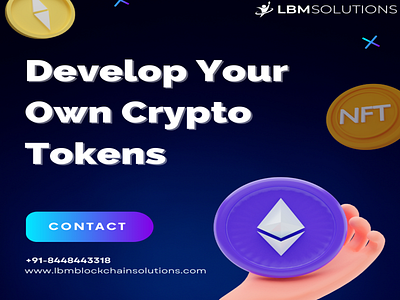 Develop Your Own Crypto Token with LBM Blockchain Solutions blockchain blockchaindevelopment blockchaindevelopmentcompany blockchainsystem blockchaintechnology cryptocurrency cryptotokens defi ico lbmblockchainsolutions nft nonfungibletoken tokendevelopment tokenization tokens