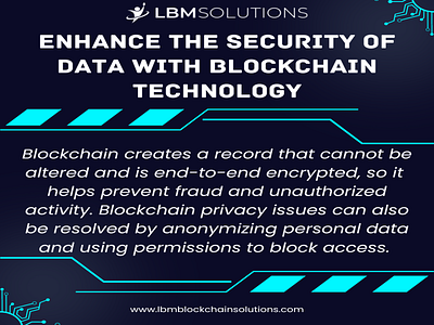 How does Blockchain Technology Enhance the Security of Data? blockchain blockchaindevelopment blockchaindevelopmentcompany blockchainsystem blockchaintechnology cryptocurrency ui