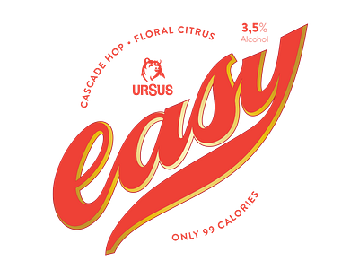 Ursus Easy beer branding beer label character custom lettering custom type design lettering letters type type design typedesign typography