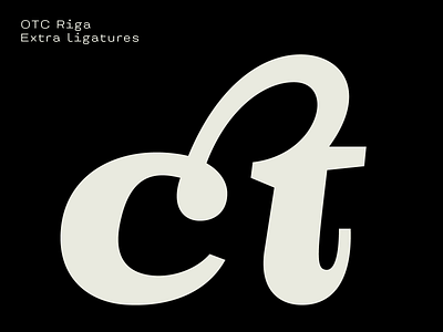 OTC Riga Ligatures character custom type font font design fonts glyph type type design typedesign typeface typography