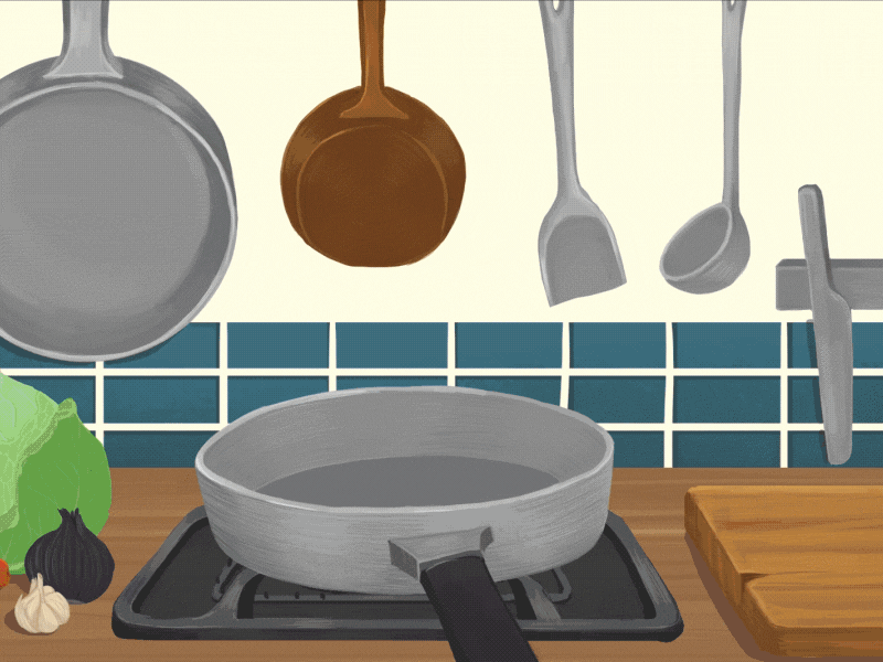 ABOUT FOOD animation cel animation cook egg food gif yum