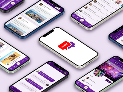 HIIMEE- A Chatting App!! animation design graphic design logo ui ux