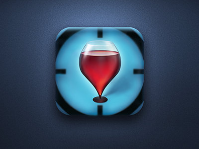 Wineglass location iPhone icon icon location wine wineglass