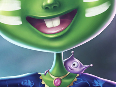 Aliens alien aliens character cute green illustration smile