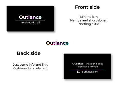 Outlance - business card branding graphic design logo