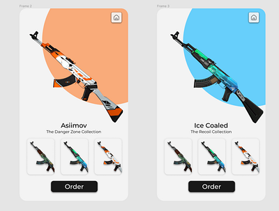 CS:GO mobile store part 2 design graphic design ui ux