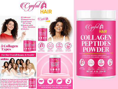 Branding & Packaging Design for Cynful Collagen Peptides Powder