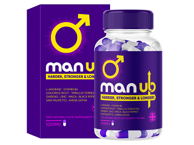 Branding, Label & Packaging Design for Man Up Sex Supplement