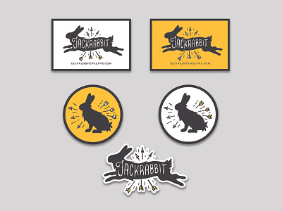 Jackrabbit Patches branding design digital graphic design illustration jackrabbit logo patches print rabbit stickers web