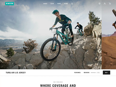 Yeti Cycles - Jersey Page bike ecommerce mountain bike product page website yeti