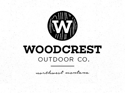 Woodcrest Logo badge hand drawn handcrafted handmade illustration logo outdoors woodcrest