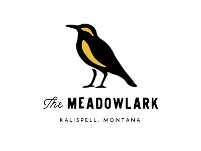 The Meadowlark badge bird branding cafe hand drawn handmade icon logo meadowlark restaurant