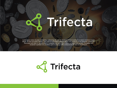 trifecta abstract branding design logo minimalis modern simple vector