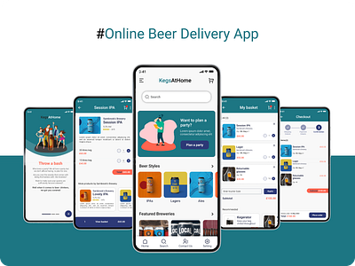 Online Beer Delivery App Design app design ui ux