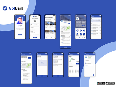 A Portal App Design to 3rd Party Bail Companies app design ui ux