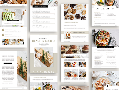 Recipe Layout for food Blogger content creator cookbook template food blogger recipe layout
