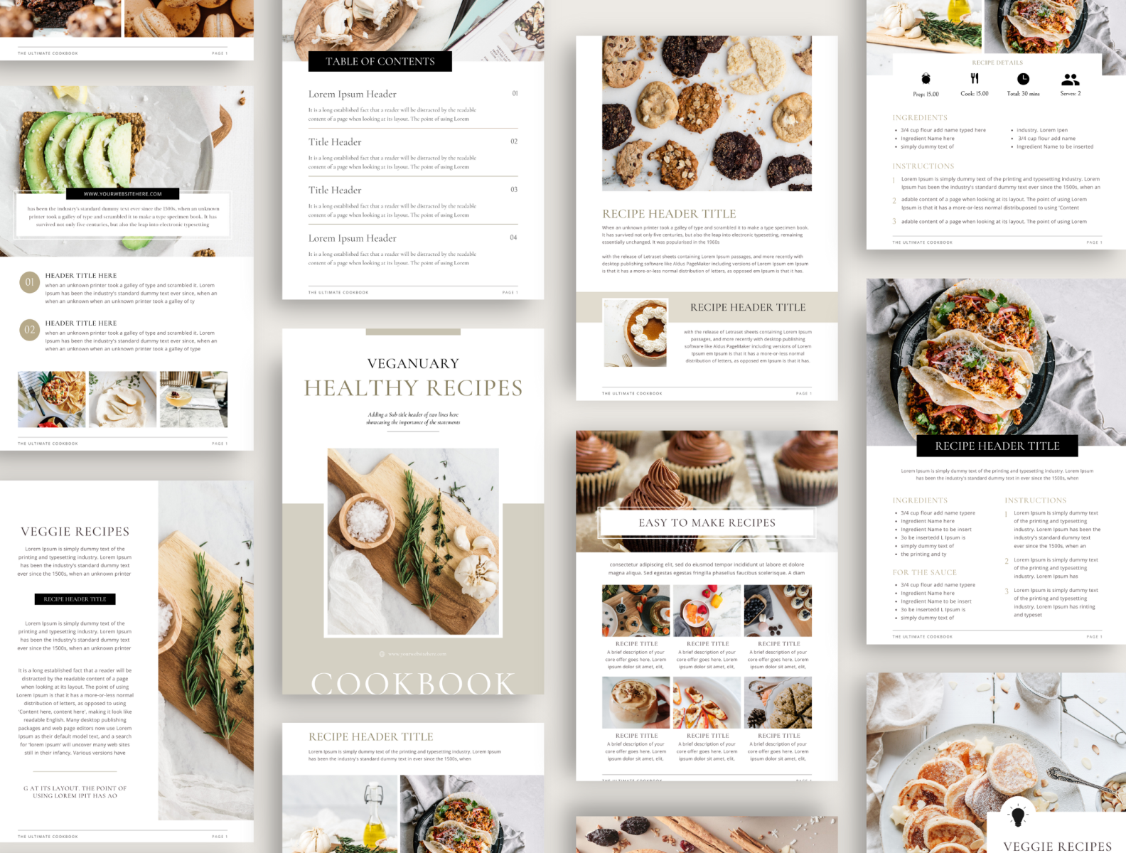 Recipe Layout for food Blogger by Kim on Dribbble