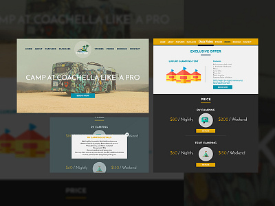 Website Re-design : RV & TENT RENTAL coachella redesign ui ux web design