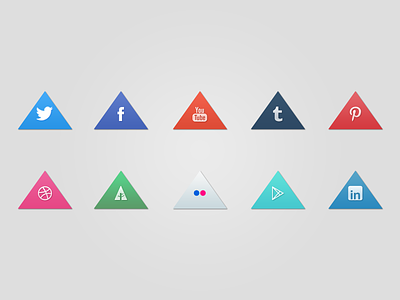 Triangle Social Icons icon icons social social media triangle triangle icons