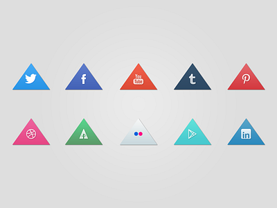 Triangle Social Icons