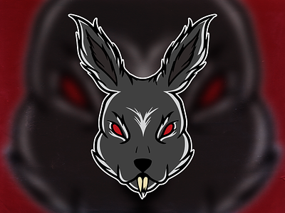 Evil Bunny Logo branding bunny esports graphic design illustration logo procreate rabbit sticker twitch
