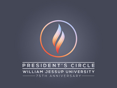 WJU President's Circle Logo circle flames jessup logo presidents university