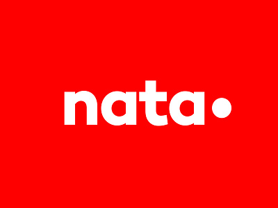 Nata Design branding circle dot graphicdesign logo red simplicity studio type white