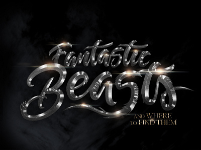 Fantastic Beasts calligraphy dark fantasticbeasts handlettering harrypotter illustrator metal movie photoshop