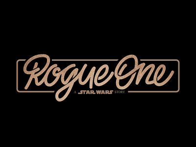 Rogue One calligraphy copper handlettering line monoline practice rogueone starwars type vector