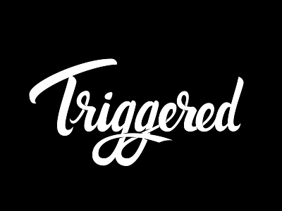 Triggered calligraphy handlettering practice refine triggered type vector