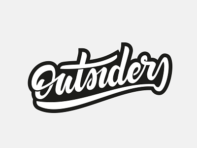 Outsiders calligraphy dance handlettering logo logotype outsiders type