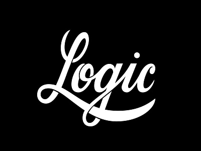 Logic calligraphy handlettering hiphop logic logo logotype rapper type vector