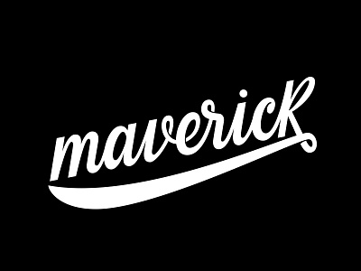 Maverick calligraphy handlettering maverick type vector