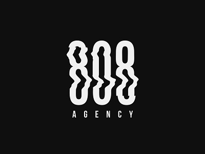 808 Agency 808 agency brand branding logo logotype mark music numbers soundwave symbol type