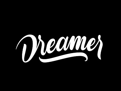 Dreamer calligraphy dreamer handlettering type typography vector