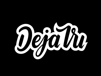 Deja Vu calligraphy dejavu handlettering type typography vector