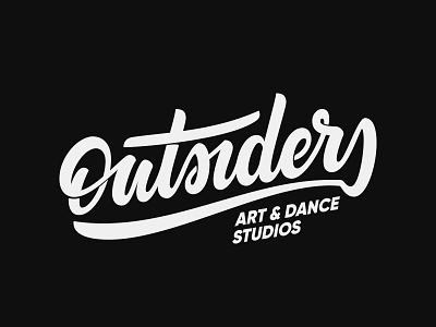 Outsiders Art & Dance Studios calligraphy handlettering lettering logo logotype outsiders type typography