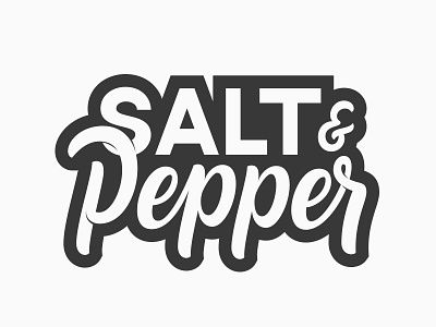 Salt & Pepper calligraphy handlettering lettering outline pepper salt type typography