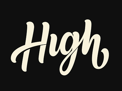 High calligraphy handlettering high lettering type typography