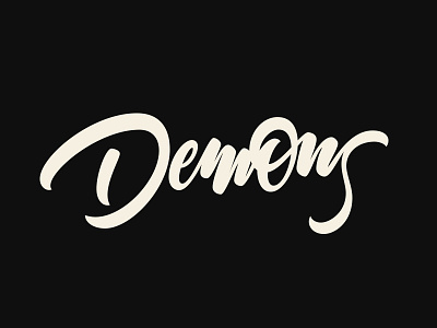 Demons calligraphy demons handlettering joji lettering type typography
