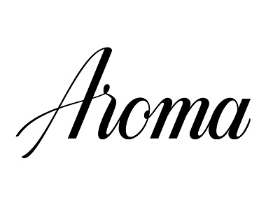 Aroma aroma calligraphy customtype elegant handlettering lettering type typography