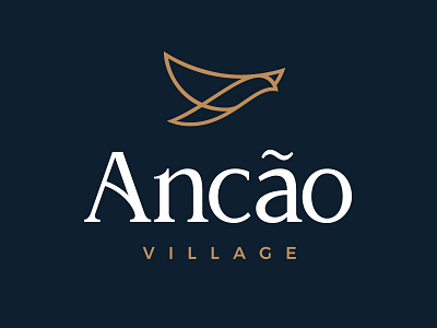 Ancão - Village bird brand icon logo logodesign logotype mark symbol village wordmark