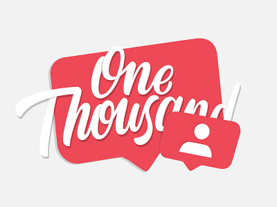 One Thousand Followers calligraphy customtype followers handlettering instagram lettering onethousand type typography