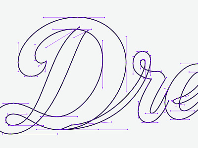 Dre... Process anchorpoints calligraphy customtype handlettering lettering process type typography vector