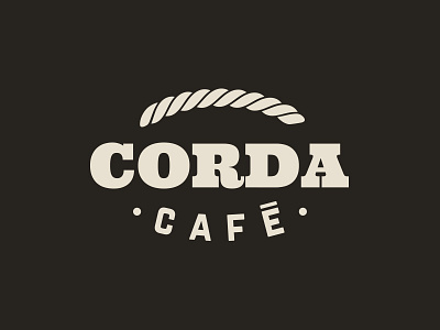 Corda Cafe brand identity logo logodesign logomark logotype mark restaurant rope