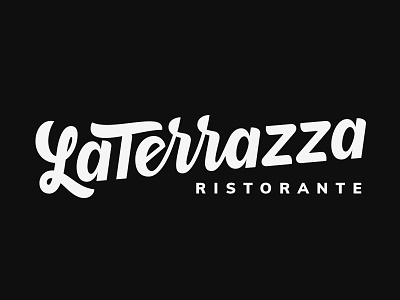 LaTerrazza calligraphy customtype handlettering lettering logo logotype restaurant type typography
