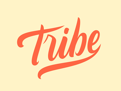 Tribe calligraphy handlettering lettering tribe type typography vector