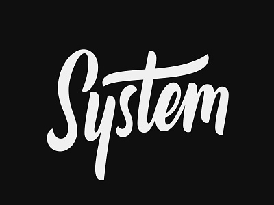 System calligraphy customtype handlettering lettering system type typography vector