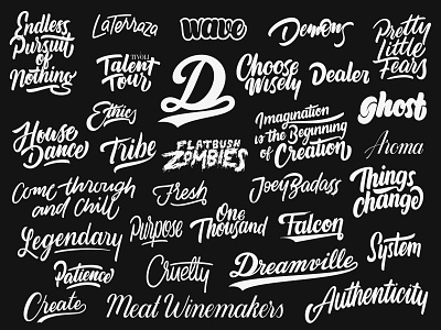 Lettering Collection Four calligraphy collection customtype handlettering identity lettering logo logotype type typography vector