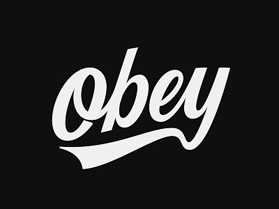 Obey brand calligraphy customtype handlettering identity lettering mark obey type typography vector